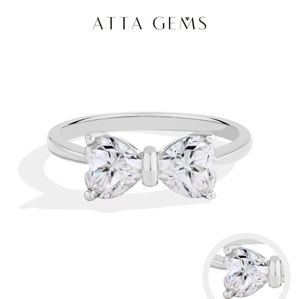 Tie Clip Silver - ATTAGEMS Cincin Moissanite Perak Sterling 925