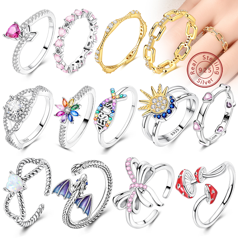 Tie Clip Silver - Cincin Perak Murni 925 untuk Wanita