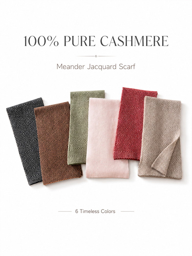 Muffler Men Wool - Syal Kasmir 100% Syal Jacquard Lapis