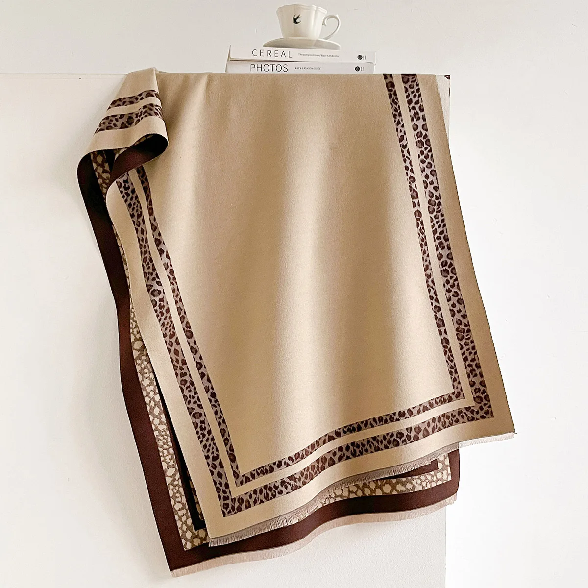 Selendang Tebal Berwarna Polos - Woven Scarf Blanket ulasan dan harga