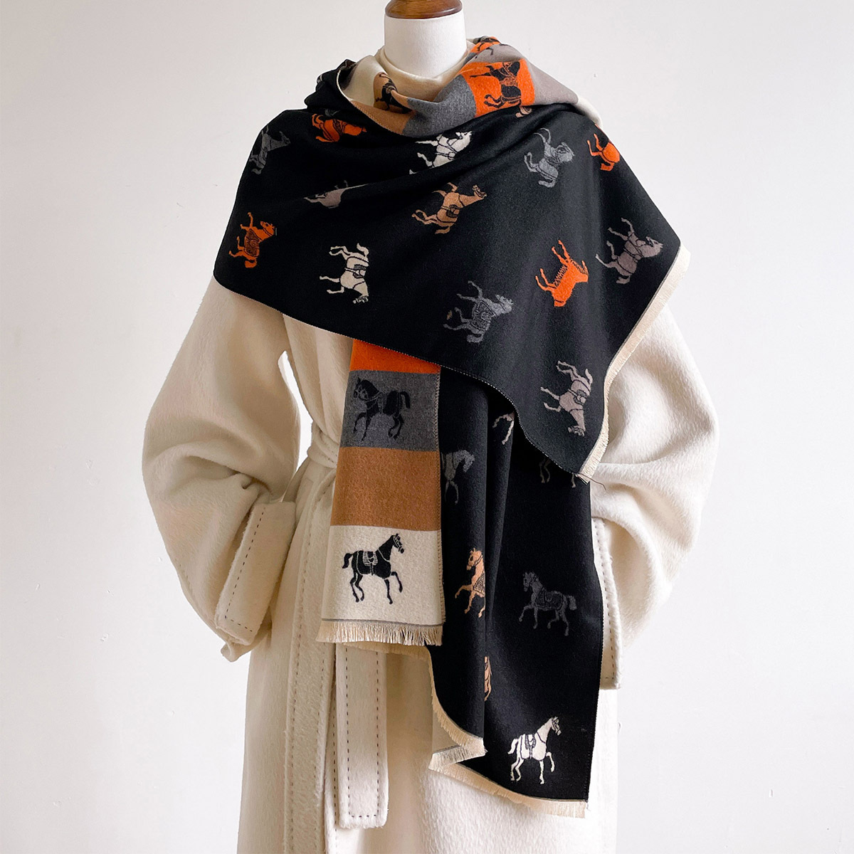 Syal Musim Gugur dan Musim Din - Woven Scarf Blanket ulasan dan harga
