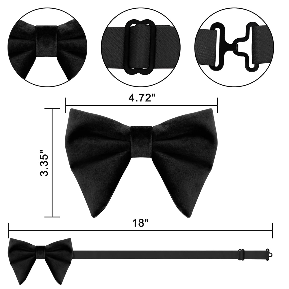 Dasi Kupu-Kupu Beludru Pria, M - Bow Tie Pre Tied ulasan dan harga
