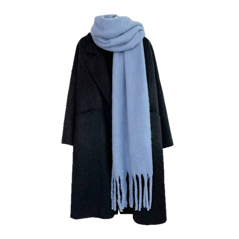 Syal Kasmir Warna Solid untuk  - Muffler Men Wool ulasan dan harga