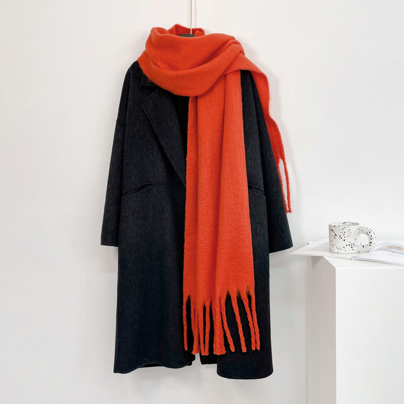 Syal Kasmir Warna Solid untuk  - Muffler Men Wool ulasan dan harga
