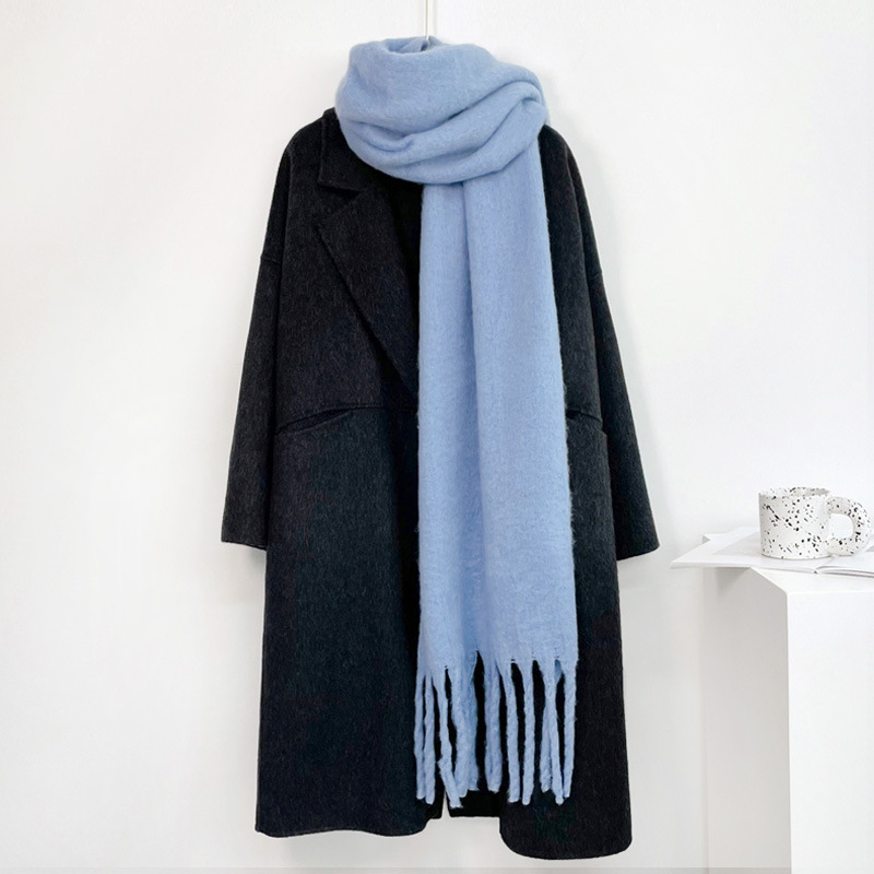 Syal Kasmir Warna Solid untuk  - Muffler Men Wool ulasan dan harga