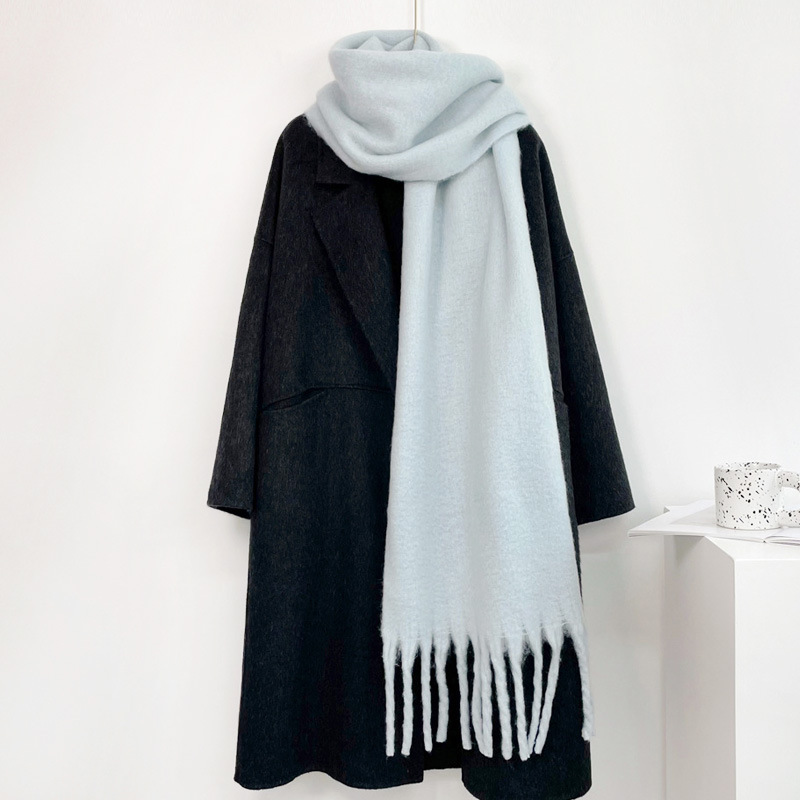 Syal Kasmir Warna Solid untuk  - Muffler Men Wool ulasan dan harga