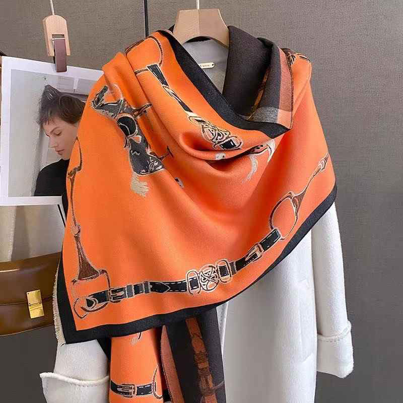 Syal Kasmir Imitasi Retro Ride - Muffler Men Wool ulasan dan harga