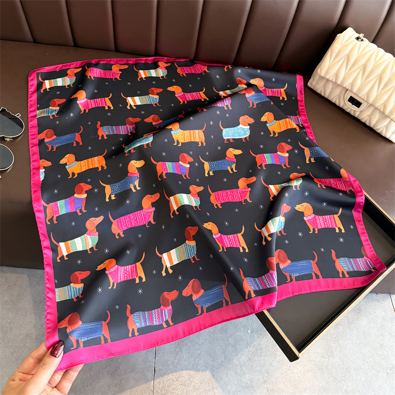 Syal Bandana Motif Anjing Wien - Scarf Silk Square ulasan dan harga